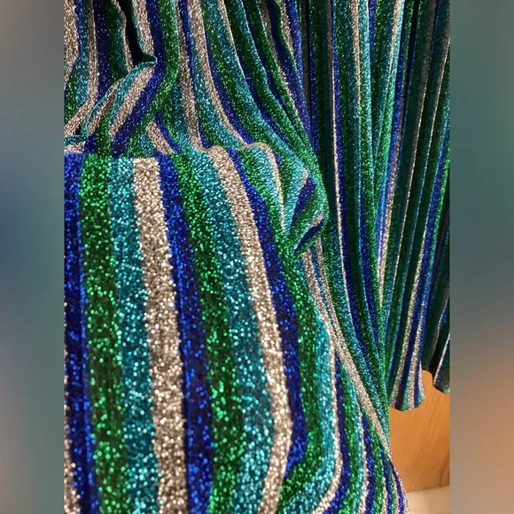 Dress the population Rosalie Metallic Stripe Strapless Cocktail Dress - Picture 6 of 16